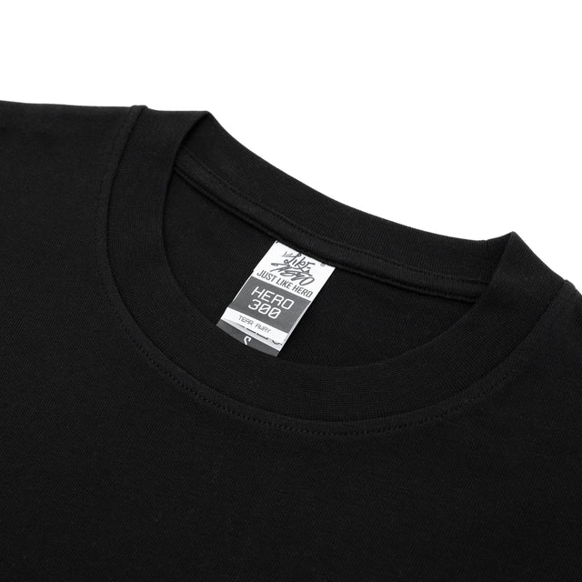 HERO-300 Unisex Super Heavy Oversized Tee - Black