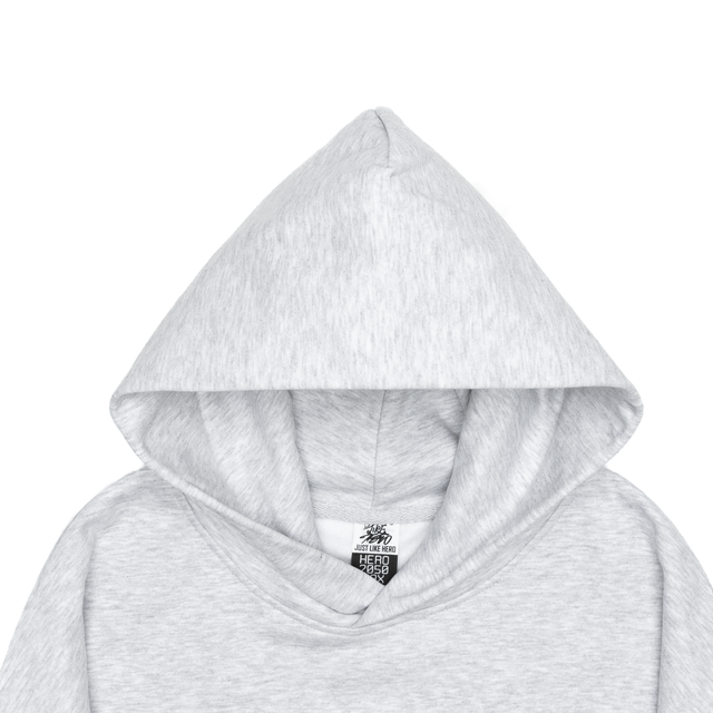 HERO-2050 MAX Unisex Blank Hoodie - Ash Heather