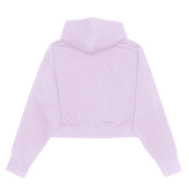 HERO-2120C Cropped Drop Shoulder Pullover Hoodie - Lavender
