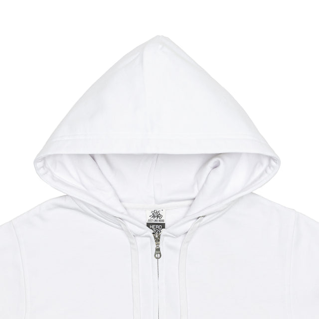 HERO-3020 Unisex Full Zip Hoodie - White (FINAL SALE)
