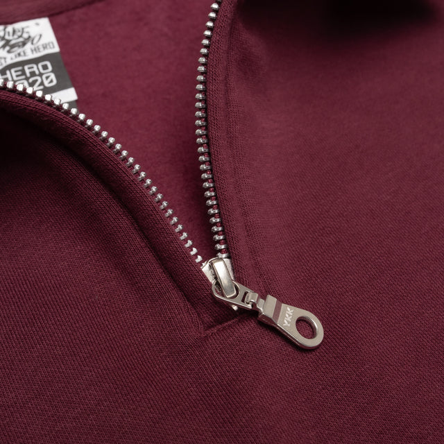 HERO-4020 Unisex Quarter Zip Sweatshirt - Maroon
