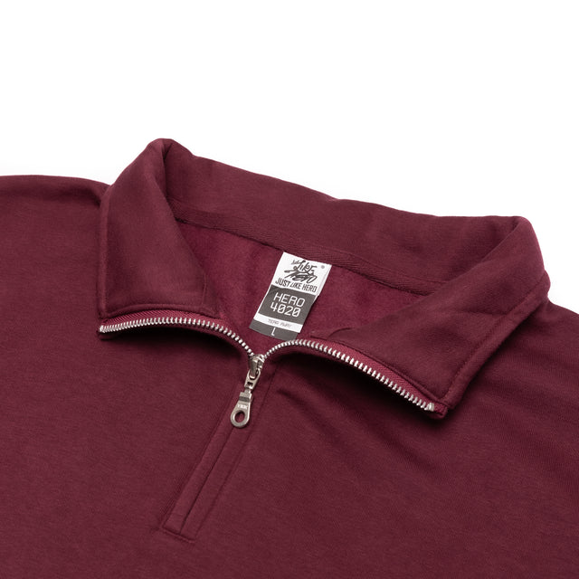 HERO-4020 Unisex Quarter Zip Sweatshirt - Maroon