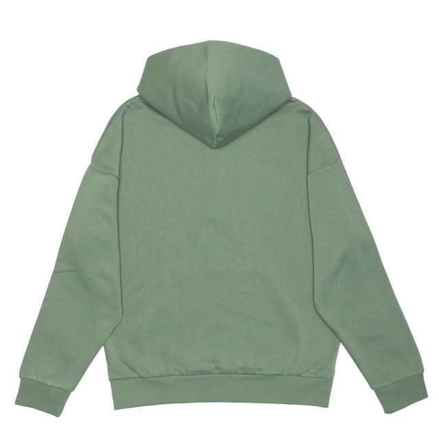 HERO-4220 Unisex Drop Shoulder 1/2 Zip Hoodie - Dusty Green