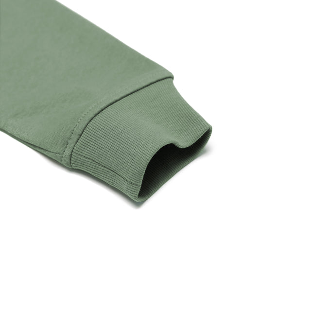 HERO-4220 Unisex Drop Shoulder 1/2 Zip Hoodie - Dusty Green