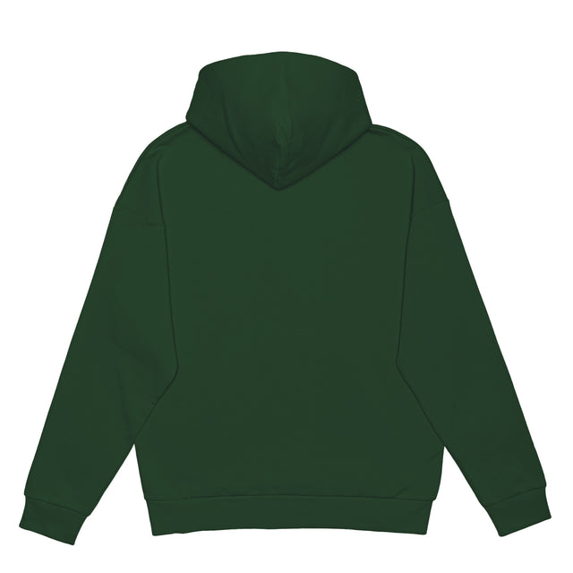 HERO-4220 Unisex Drop Shoulder 1/2 Zip Hoodie - Forest Green