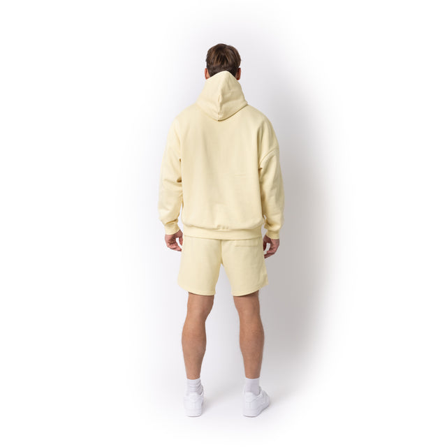 HERO-4220 Unisex Drop Shoulder 1/2 Zip Hoodie - Ivory