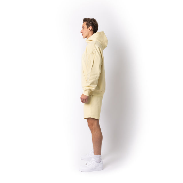 HERO-4220 Unisex Drop Shoulder 1/2 Zip Hoodie - Ivory