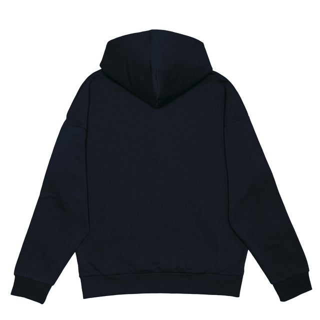 HERO-4220 Unisex Drop Shoulder 1/2 Zip Hoodie - Navy Blue