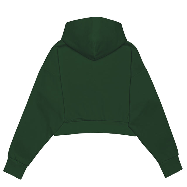HERO-4220C Cropped Drop Shoulder 1/2 Zip Hoodie - Forest Green
