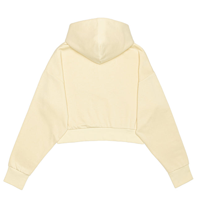 HERO-4220C Cropped Drop Shoulder 1/2 Zip Hoodie - Ivory