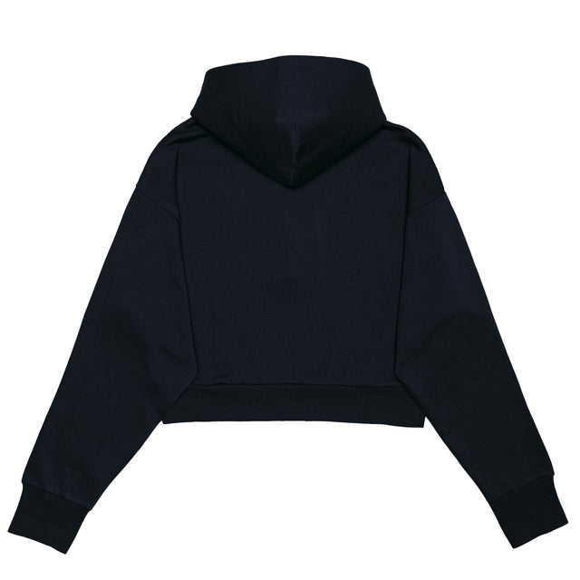 HERO-4220C Cropped Drop Shoulder 1/2 Zip Hoodie - Navy Blue