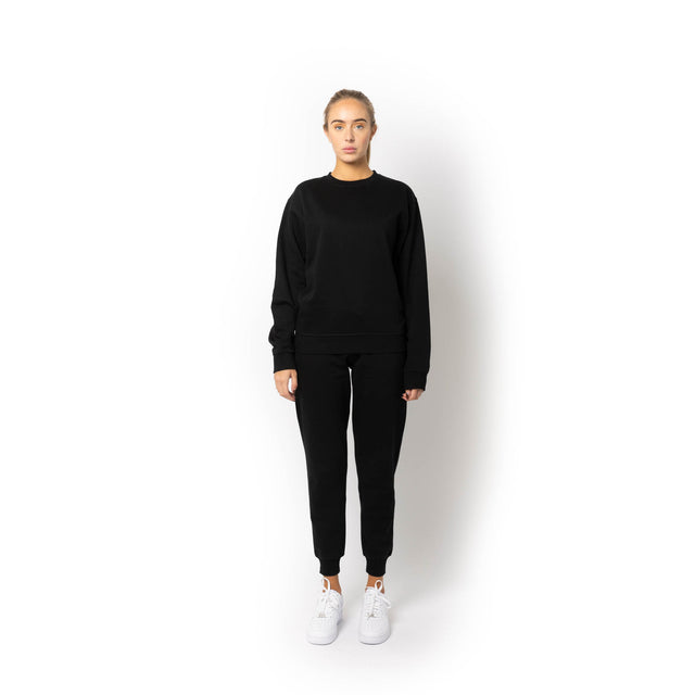 HERO-1020 Unisex Blank Crewneck Sweatshirt - Black