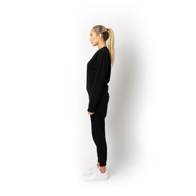 HERO-1020 Unisex Blank Crewneck Sweatshirt - Black