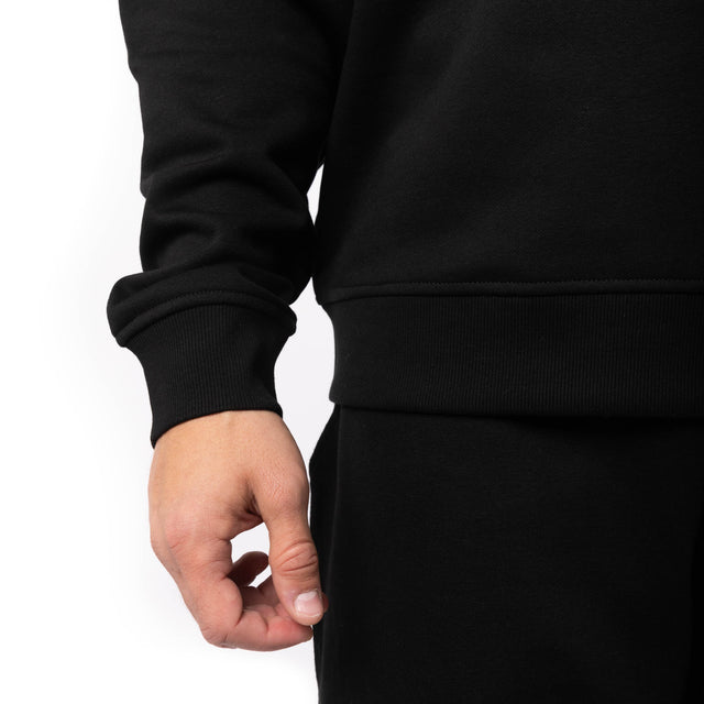 HERO-1020 Unisex Blank Crewneck Sweatshirt - Black