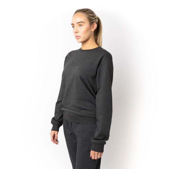HERO-1020 Unisex Blank Crewneck Sweatshirt - Dark Heather