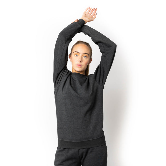 HERO-1020 Unisex Blank Crewneck Sweatshirt - Dark Heather