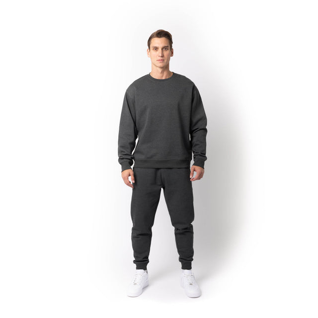 HERO-1020 Unisex Blank Crewneck Sweatshirt - Dark Heather