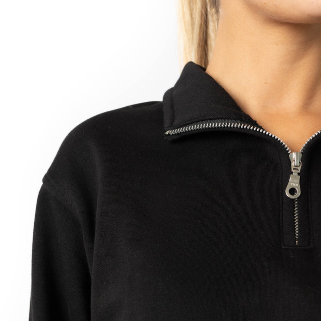 HERO-4020 Unisex Quarter Zip Sweatshirt - Black