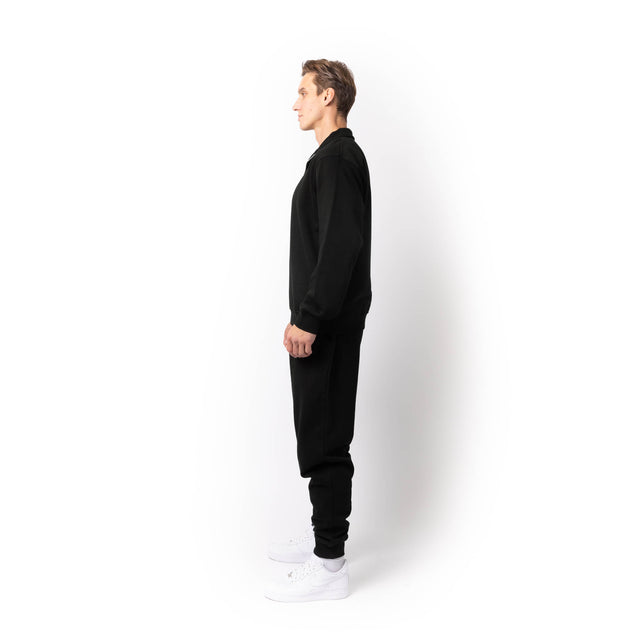 HERO-4020 Unisex Quarter Zip Sweatshirt - Black