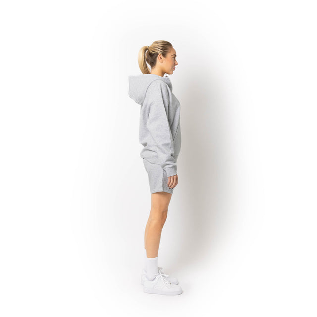 HERO-4220 Unisex Drop Shoulder 1/2 Zip Hoodie - Ash Heather