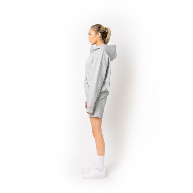 HERO-4220 Unisex Drop Shoulder 1/2 Zip Hoodie - Ash Heather