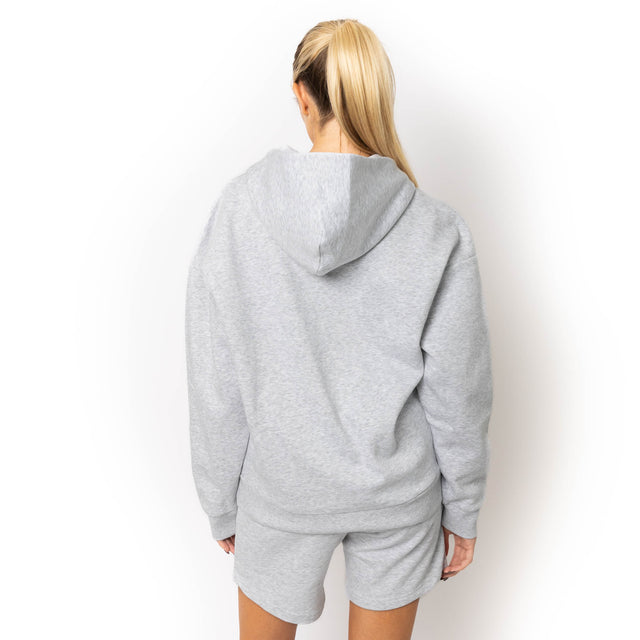 HERO-4220 Unisex Drop Shoulder 1/2 Zip Hoodie - Ash Heather
