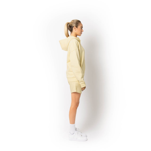 HERO-4220 Unisex Drop Shoulder 1/2 Zip Hoodie - Ivory