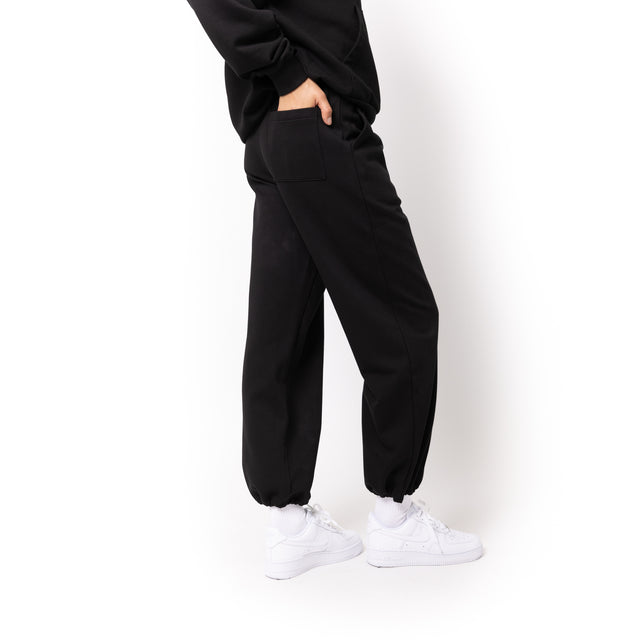 HERO-5220 Unisex Wide Leg Sweatpants - Black