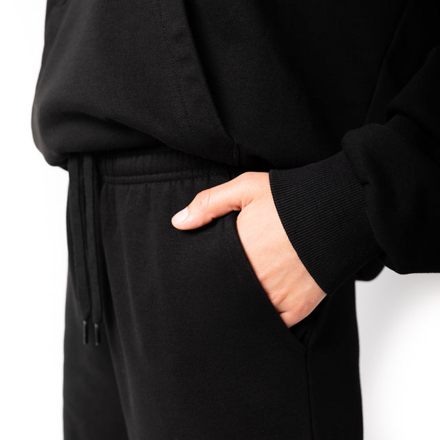 HERO-5220 Unisex Wide Leg Sweatpants - Black