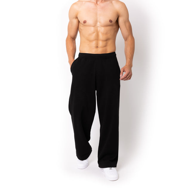 HERO-5220 Unisex Wide Leg Sweatpants - Black