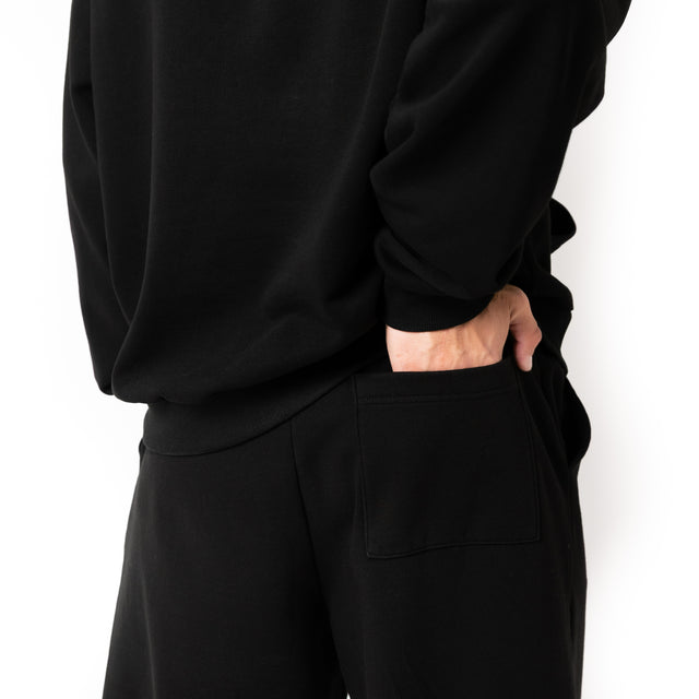 HERO-5220 Unisex Wide Leg Sweatpants - Black