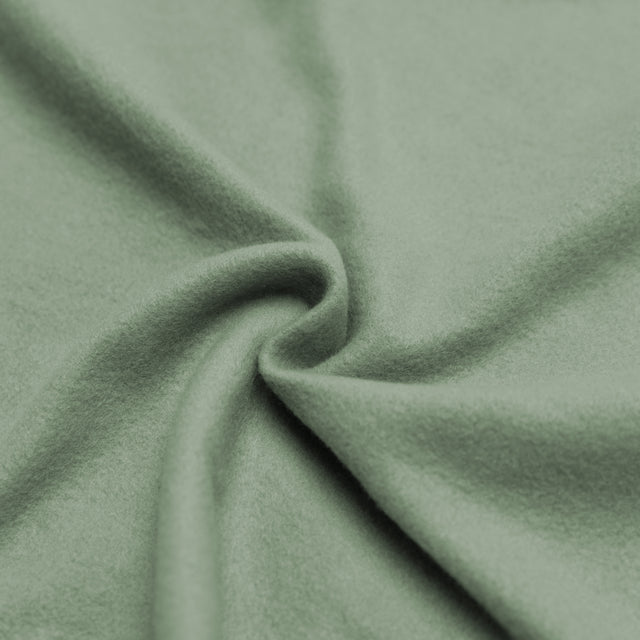 HERO-4220C Cropped Drop Shoulder Scuba 1/2 Zip Hoodie - Dusty Green