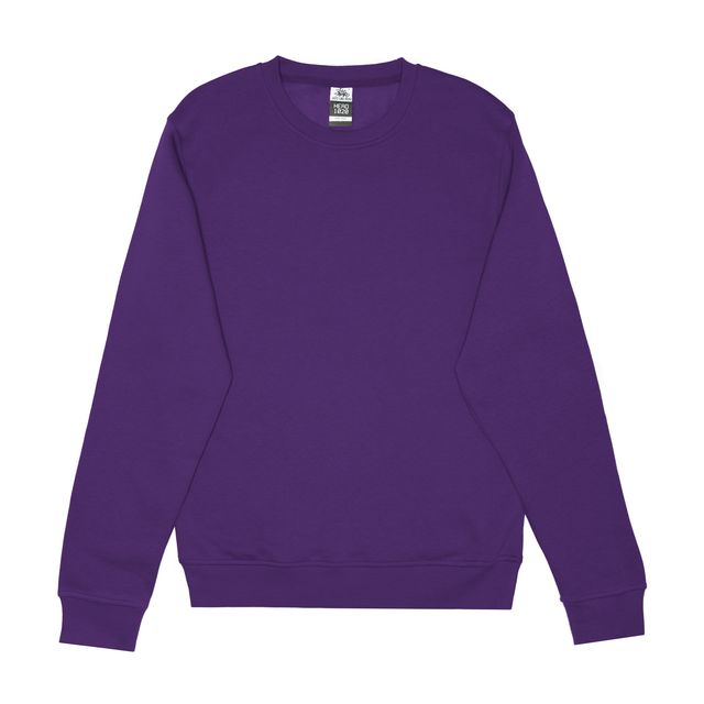 HERO-1020 Unisex Blank Crewneck Sweatshirt - Purple (FINAL SALE)
