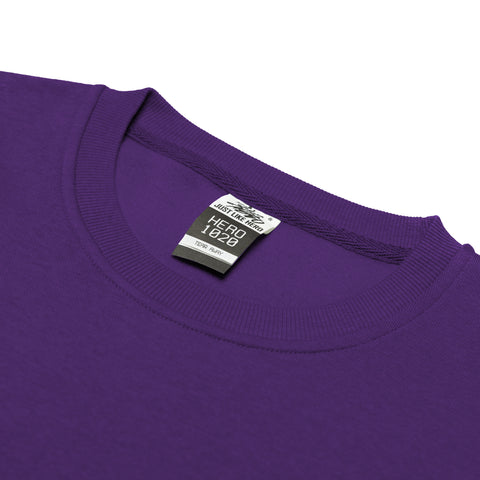 HERO-1020 Unisex Blank Crewneck Sweatshirt - Purple