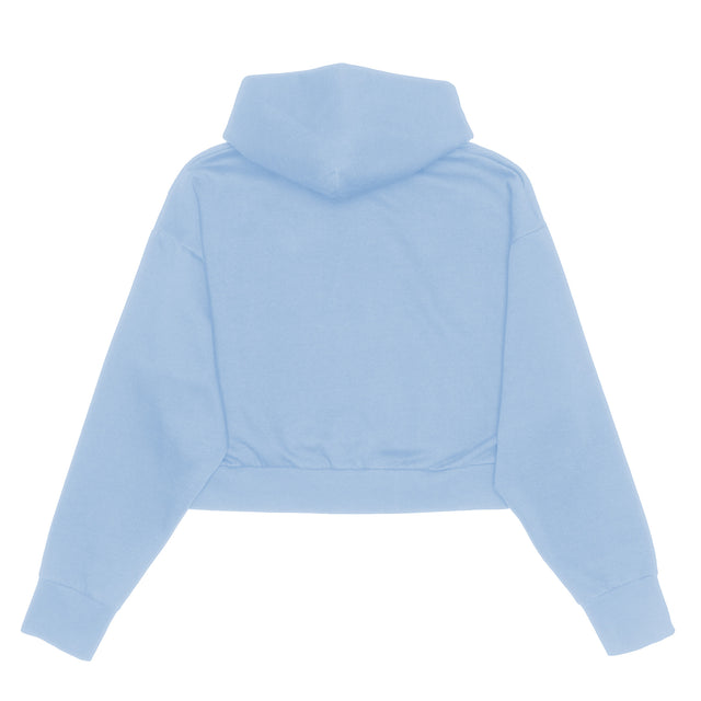 HERO-2120C Cropped Drop Shoulder Pullover Hoodie - Sky Blue