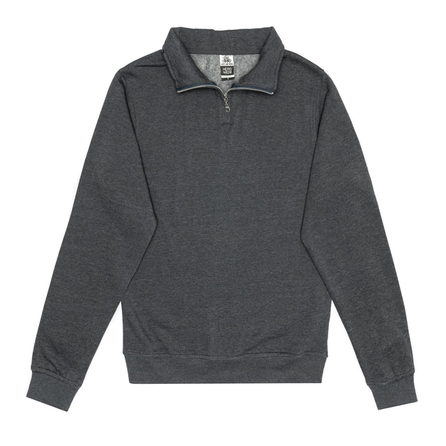 HERO-4020 Unisex Quarter Zip Sweatshirt - Dark Heather