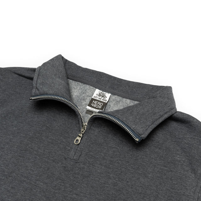 HERO-4020 Unisex Quarter Zip Sweatshirt - Dark Heather