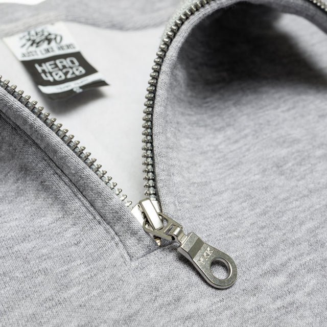 HERO-4020 Unisex Quarter Zip Sweatshirt - Sport Grey