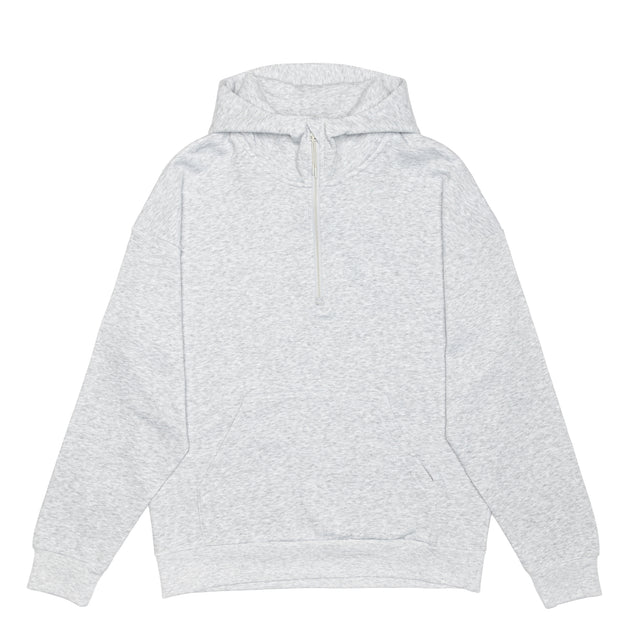 HERO-4220 Unisex Drop Shoulder 1/2 Zip Hoodie - Ash Heather