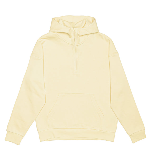 HERO-4220 Unisex Drop Shoulder 1/2 Zip Hoodie - Ivory