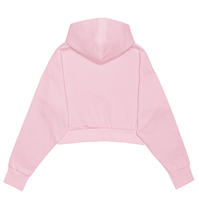 HERO-4220C Cropped Drop Shoulder 1/2 Zip Hoodie - Pink