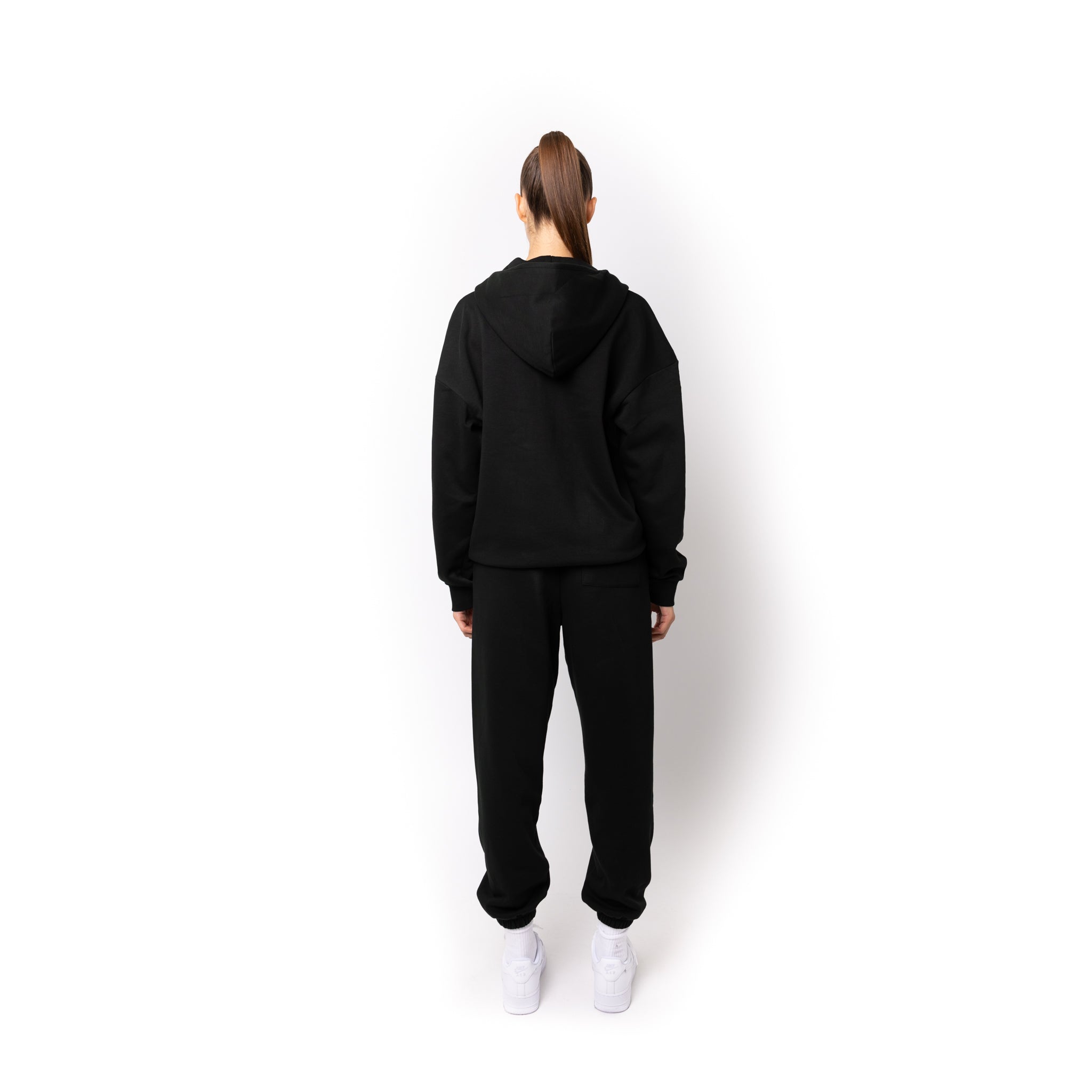 HERO-4220 Unisex Drop Shoulder 1/2 Zip Hoodie - Black – Just