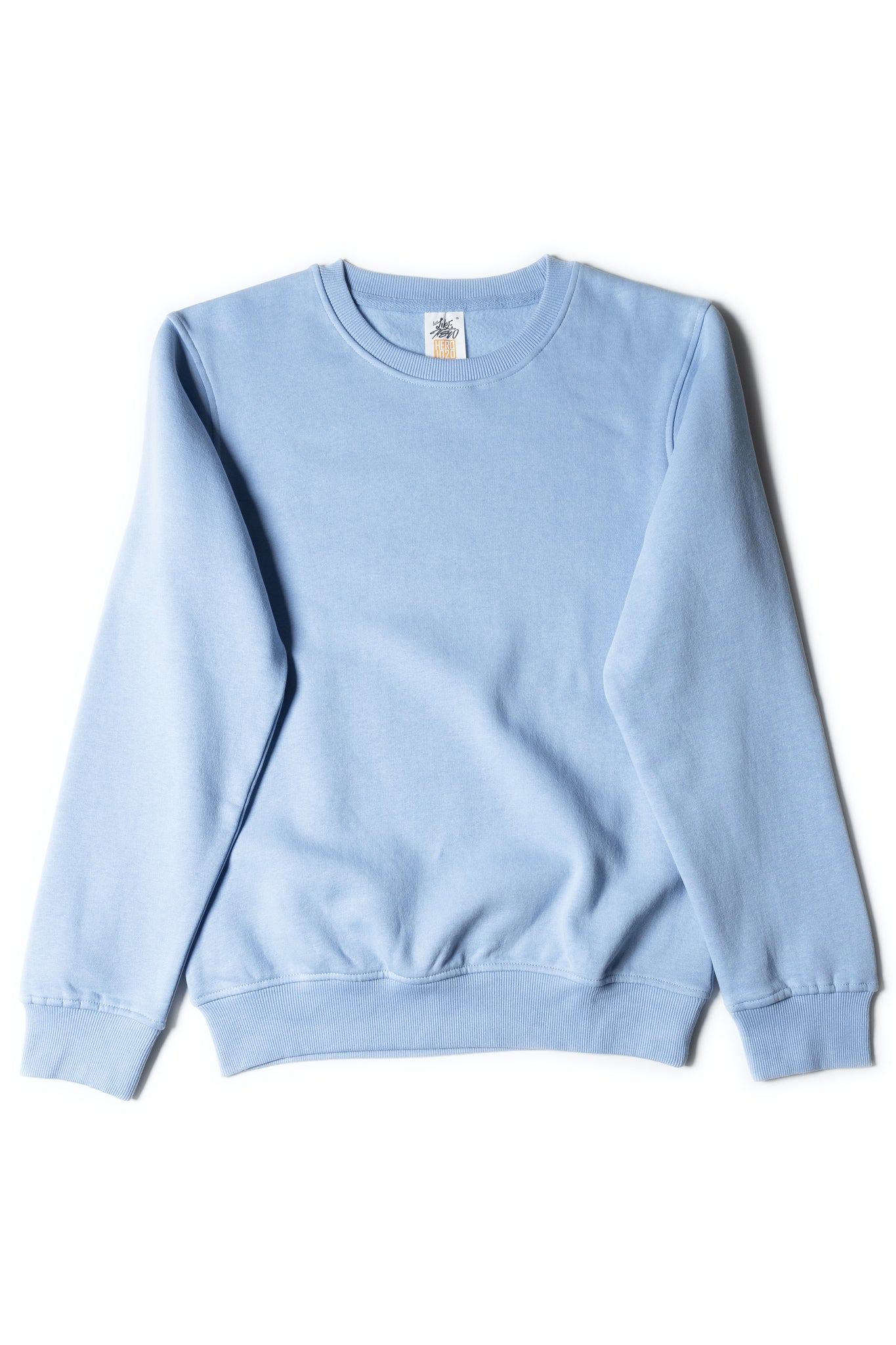 HERO-1020 Unisex Youth Blank Crewneck Sweatshirt - Sky Blue