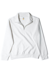 HERO-4020 Unisex Quarter Zip Sweatshirt - White