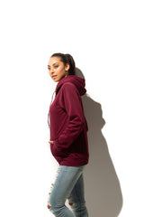 HERO-3020 Unisex Full Zip Hoodie - Maroon