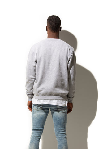 HERO-1020 Unisex Blank Crewneck Sweatshirt - Sport Grey