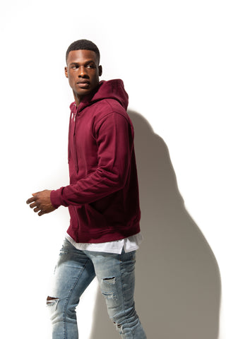 HERO-3020 Unisex Full Zip Hoodie - Maroon